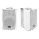 Audibax Elipse 4 Altavoces HiFi Pared 2 Vías con soportes de Pared Blancos Par