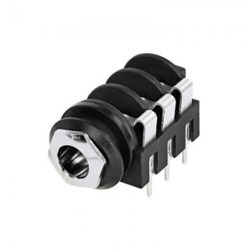 NEUTRIK JACK STERO para PCB con tuerca y arandela