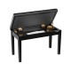 Audibax KB502 Banqueta Doble Piano/Teclado conCompartimento Negro