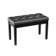Audibax KB502 Banqueta Doble Piano/Teclado conCompartimento Negro