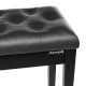 Audibax KB502 Banqueta Doble Piano/Teclado conCompartimento Negro