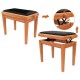 Audibax KB600 Oak Banco para Piano TecladoAjustable Regulable Acolchado Roble
