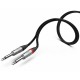 Audibax Pro Cable 2 Jack Mono a 2 RCA 1 Metro Negro