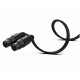 Audibax Silver Black Cable 2 XLR M-XLR H 15cm Negro