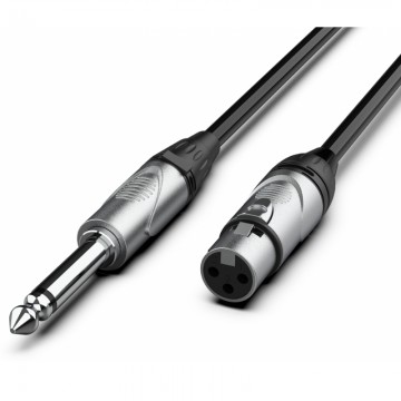 Audibax Silver Cable XLR H a Jack Mono 6m Negro