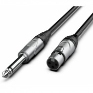Audibax Silver Cable XLR H a Jack Mono 6m Negro