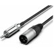 Audibax Silver Cable XLR M Minijack Stereo 3mNegro