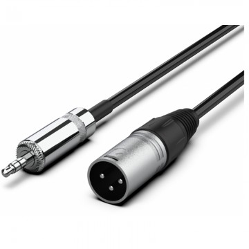 Audibax Silver Cable XLR M Minijack Stereo 3mNegro