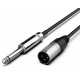Audibax Silver Cable XLR M-Jack Mono Yong Sheng 15 Metros Negro
