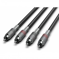 Audibax Silver Cable Premium 2 RCA a 2 RCA St 3m Negro