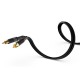 Audibax Silver Black Cable 2 x XLR Macho a 2 x RCA3 Metros