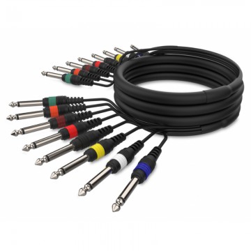 Audibax MC J8 5 Cable Multicore 8 Jacks Mono a 8 Jacks Mono 5 Metros