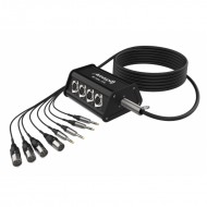 Audibax MC XLR4 J4 10 Metros CajetÃ­n Escenario 4 XLR Entrada + 4 Jacks