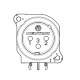 NEUTRIK CONECTOR MACHO DE 3 PINES PARA PCB SERIE B