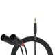 FactorFLEX Cable señal 1,5 m 2 XLR macho 3 PIN a 1mini jack estereo conectores REAN