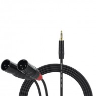 FactorFLEX Cable señal 1,5 m 2 XLR macho 3 PIN a 1mini jack estereo conectores REAN