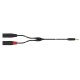 FactorFLEX Cable señal 1,5 m 2 XLR macho 3 PIN a 1mini jack estereo conectores REAN