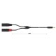 FactorFLEX Cable señal 1,5 m 2 XLR macho 3 PIN a 1mini jack estereo conectores REAN