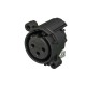 CONECTOR XLR 3 Pin HEMBRA CHASIS PCB HORIZONTAL
