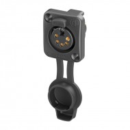 NEUTRIK NC5FDXX-TOP XLR 5 PIN HEMBRA CHASIS TOP IP65 con tapa de goma