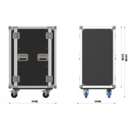 TRITON BLUE FC RACK 20U FLIGHTCASE FORMATO RACK 19P DE 20 UNIDADES FONDO DE 510 