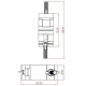 TRITON BLUE DA 4852 300 BK ABRAZADERA NEGRA DOBLE DE ALUMINIO PARA TUBOS DE 48 A
