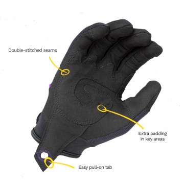 DIRTY RIGGER LADIES SLIM T-XS FIT FULL FINGER PARA ELLAS - V2