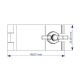 TRITON BLUE SA 1922 60 S ABRAZADERA DE ALUMINIO PARA TUBOS DE 19 A 22 MM