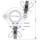 TRITON BLUE SA 1922 60 S ABRAZADERA DE ALUMINIO PARA TUBOS DE 19 A 22 MM