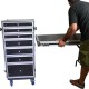 TRITON BLUE FCX7 FLIGHTCASE MULTIUSOS CON 7 CAJONES, PERFECTO PARA GIRAS Y TOUR,