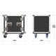 TRITON BLUE FC RACK 12U FLIGHTCASE FORMATO RACK 19P DE 12 UNIDADES FONDO DE 510 