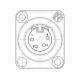 NEUTRIK CONECTOR XLR 4 MACHO CHASIS BAG