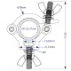 TRITON BLUE SA 2327 60 BK ABRAZADERA NEGRA DE ALUMINIO PARA TUBOS DE 23 A 27 MM