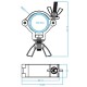 TRITON BLUE SA 4852 75 S ABRAZADERA DE ALUMINIO DE 48 A 52 MM. 