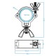 TRITON BLUE SA 4852 75 BK ABRAZADERA NEGRA DE ALUMINIO PARA TUBOS DE 48 A 52 MM.