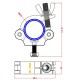 TRITON BLUE SA 3852 300 BK ABRAZADERA NEGRA DE ALUMINIO PARA TUBOS DE 38 A 52 MM