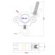 TRITON BLUE SAE 3853 300 S ABAZADERA DE ALUMINIO PARA TUBOS DE 38 A 53 MM. CON O