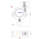 TRITON BLUE SAE 3853 300 S ABAZADERA DE ALUMINIO PARA TUBOS DE 38 A 53 MM. CON O