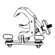 TRITON BLUE SA 3852 150 S GARRA 38-52MM 150KG ANCHO 30MM PLATA + ACCESORIO CON 2