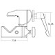TRITON BLUE SA 2552 25 BK ABRAZADERA/ GARRA UNIVERSAL CLAMP PARA TUBOS DE 25 A 5