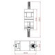TRITON BLUE DA 4852 500 S ABRAZADERA DOBLE DE ALUMINIO PARA TUBOS DE 48 A 52 MM
