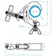 TRITON BLUE SA 3852 150 BK GARRA DE ALUMINO PARA TUBOS DE 38 A 52 MM