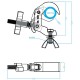 TRITON BLUE SA 3852 150 BK GARRA DE ALUMINO PARA TUBOS DE 38 A 52 MM