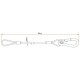 TRITON BLUE SC 580 S CABLE SEGURIDAD 80 CM CON FUNDA PVC
