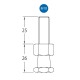 TRITON BLUE SP6 ADAPTADOR SPIGOT ACERO CON ROSCA M10