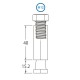 TRITON BLUE SP4 ADAPTADOR SPIGOT ACERO CON ROSCA HEMBRA M12