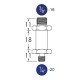 TRITON BLUE SP12 ADAPTADOR SPIGOT 2 ESPARRAGOS HEXAGONALES Y 2 ROSCAS MACHO DE 3