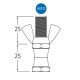 TRITON BLUE SP13 ADAPTADOR SPIGOT HEXAGONAL DE 16 MM CON ROSCA M10