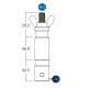 TRITON BLUE SP18 ADAPTADOR SPIGOT ACERO CON ROSCA M12