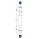 TRITON BLUE SP11 ADAPTADOR SPIGOT BABY DOBLE 150 MM DE 5/8''